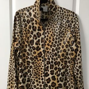 ❤️ Women’s leopard Misook jacket M